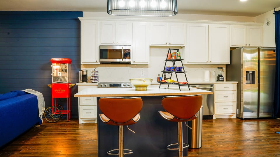 Oversized kitchen island seats 2. 