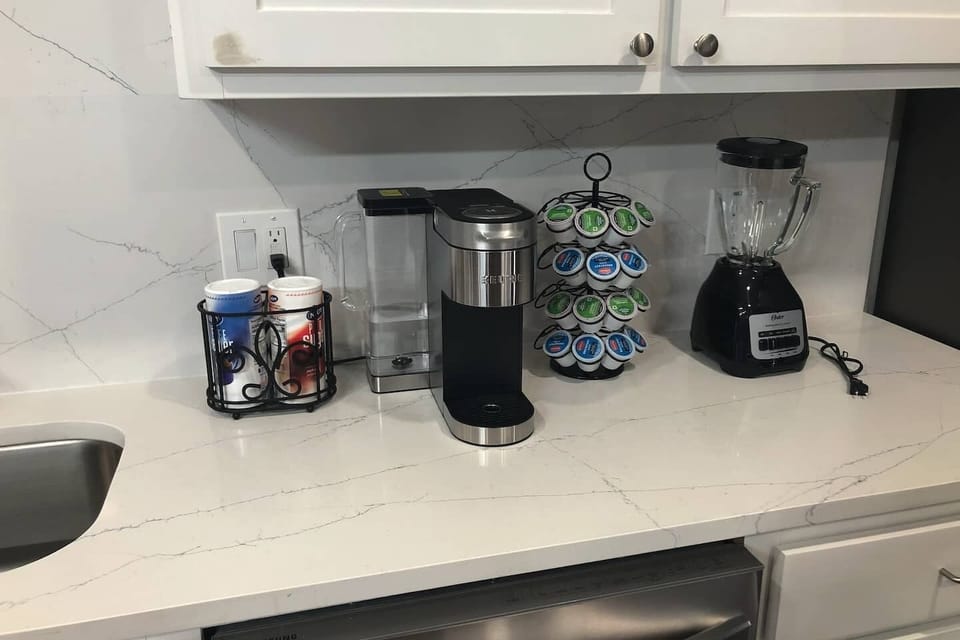 Coffee station for caffeine lovers out there! Start your day off with a cup!