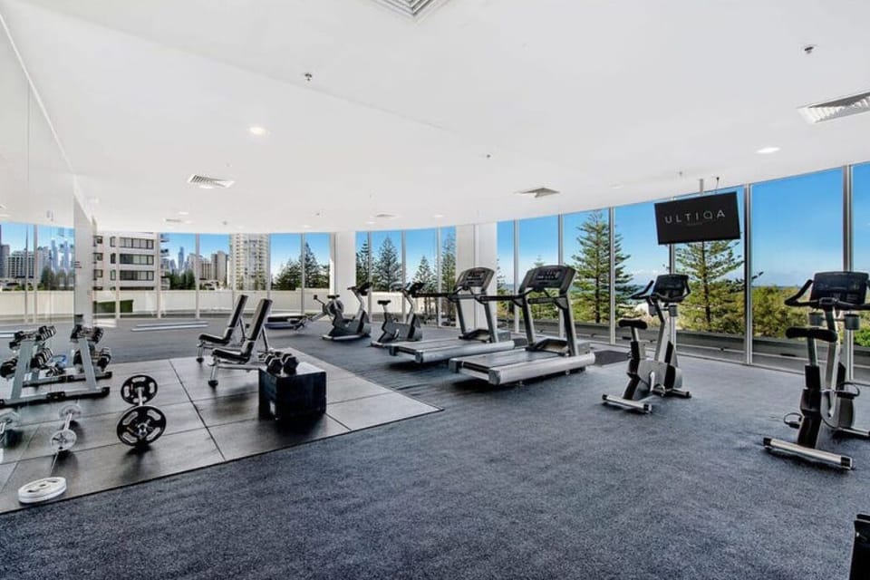 Gym and a sauna