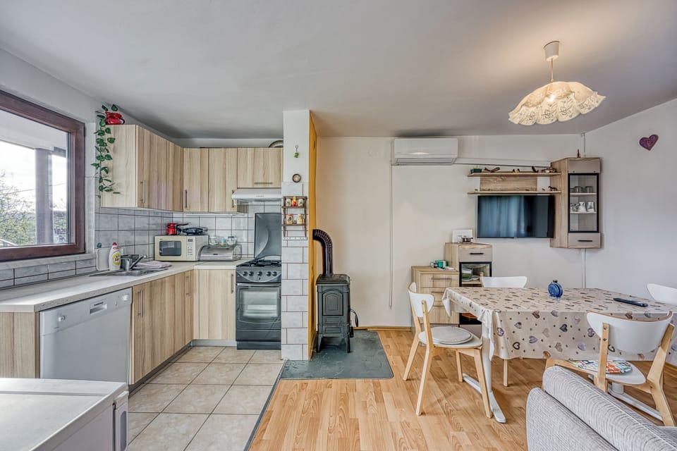 Family House, 1 Bedroom, 2 Bathrooms (House Pepica With Hot Tub) | Private kitchen | Stovetop, electric kettle, toaster