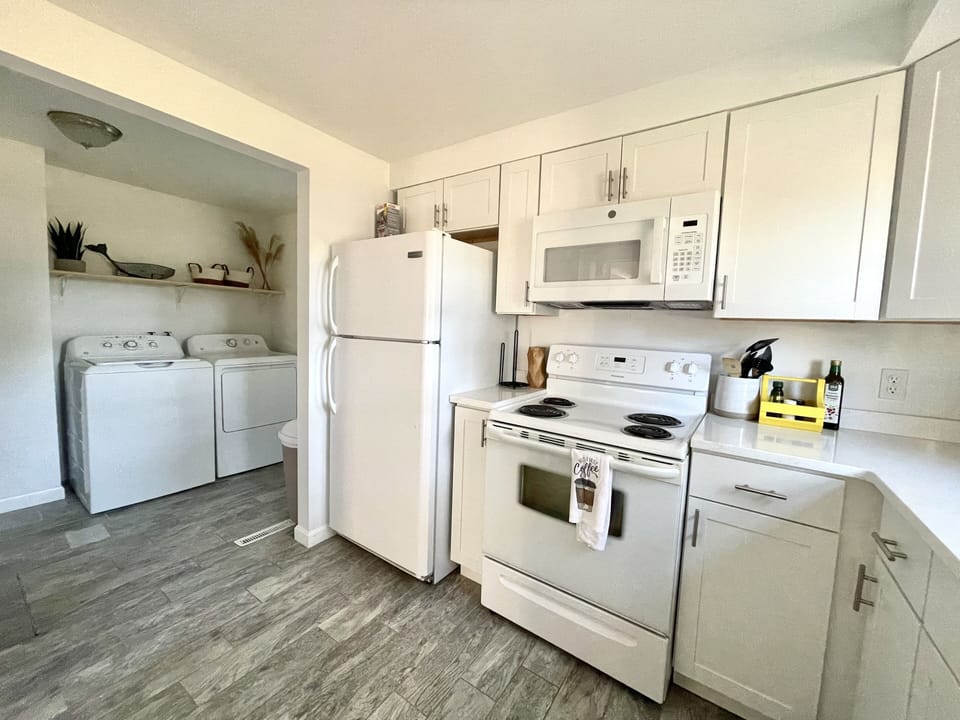 We have a laundry room next to the kitchen