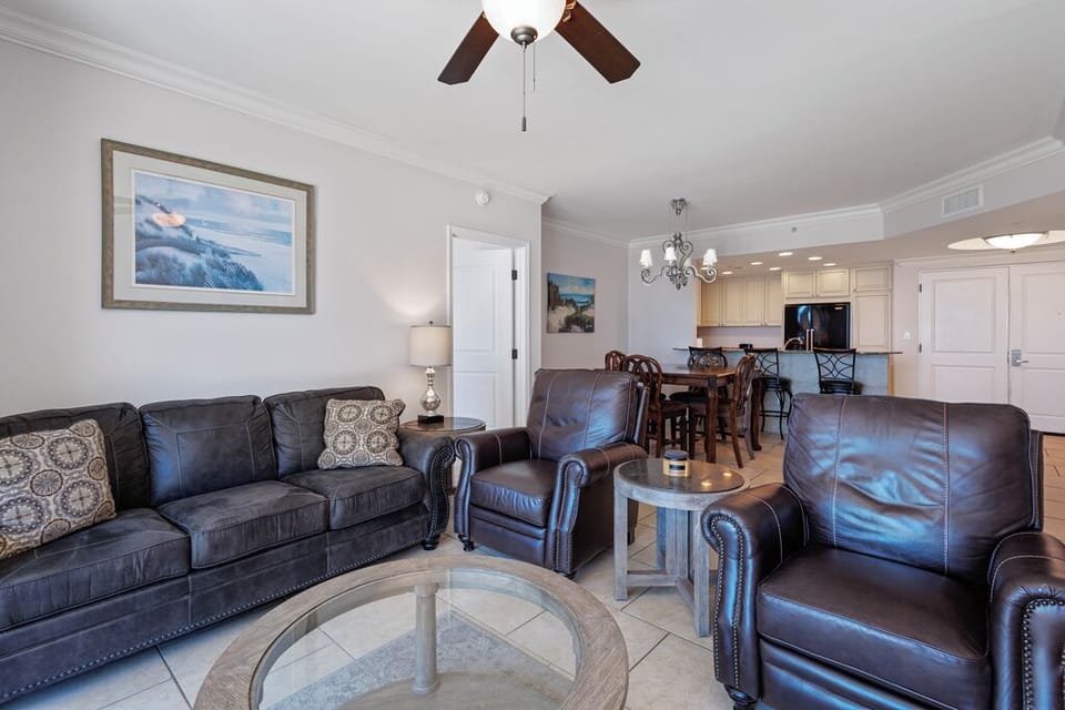 Living Room with comfortable seating and sleeper sofa