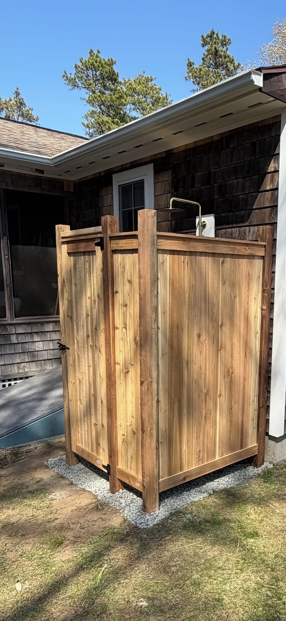Brand new outdoor shower