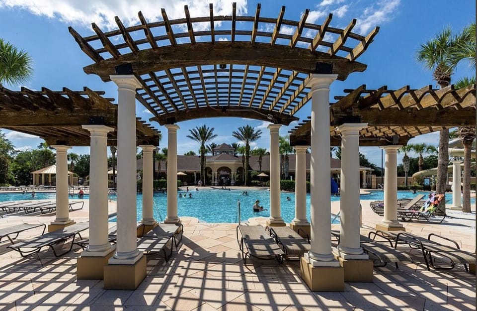 Relax in the community pool