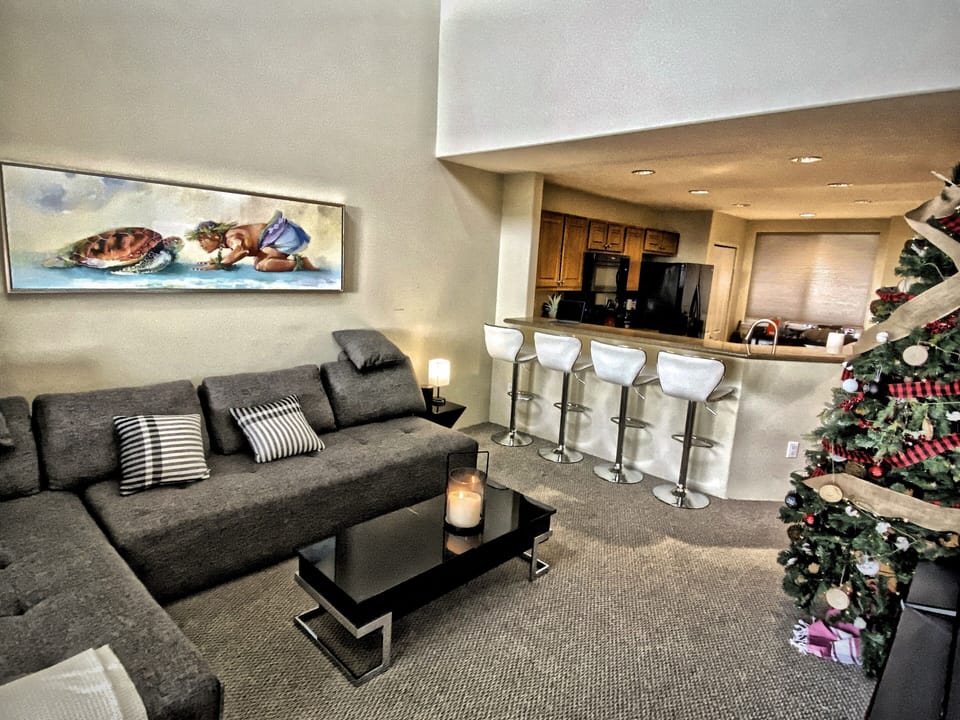 Cozy family room and kitchen area for entertaining.