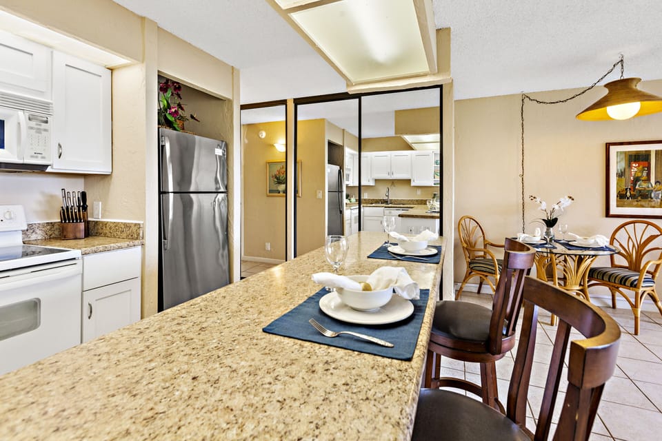 Additional countertop seating available