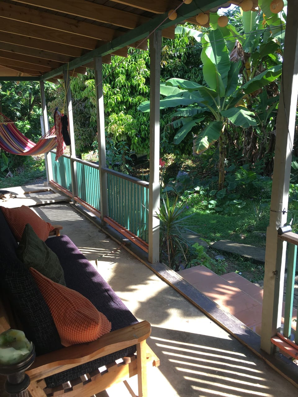 You can hang out on the non house verandah and use the hammock 