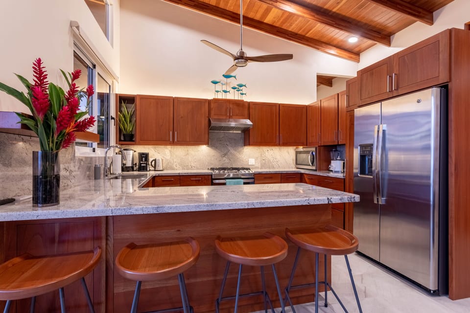 Well provisioned spacious kitchen, ready for large groups or your private chef