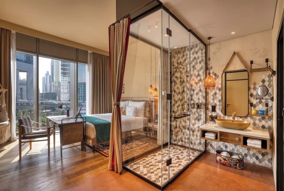 Medium Bedouin Room | Bathroom | Eco-friendly toiletries, hair dryer, bathrobes, slippers