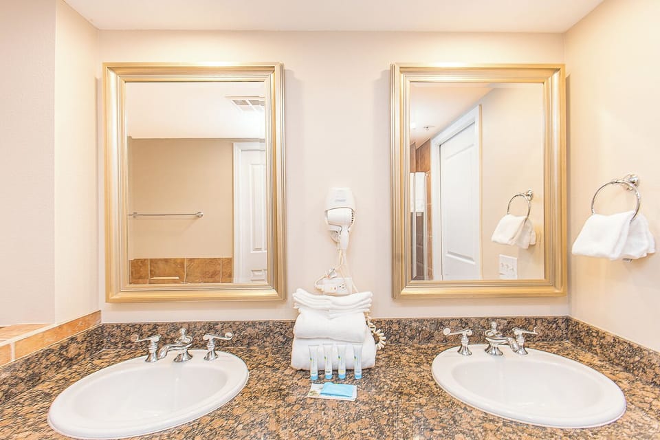 You'll find fresh towels waiting and everything you need to feel right at home in your private bathroom.