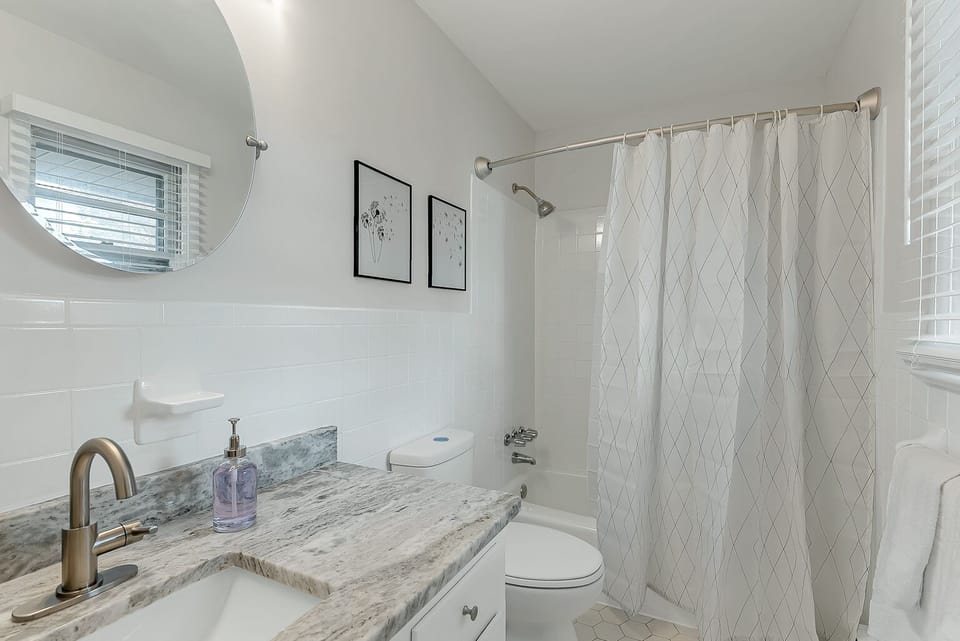 Second full bathroom adds convenience for families and groups