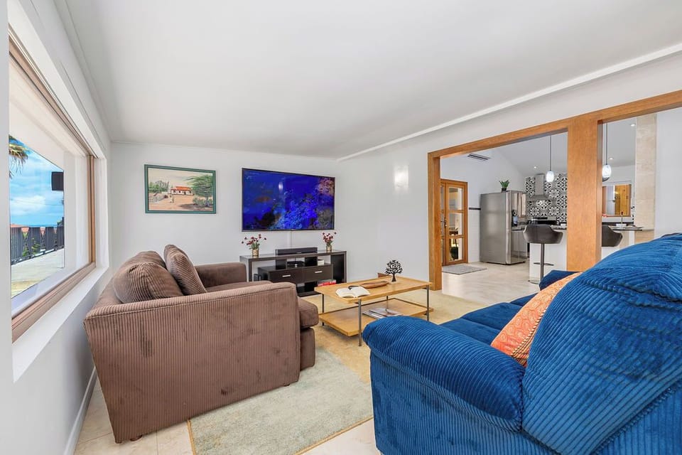 A cozy living room setup designed for quiet evenings and easy conversation.