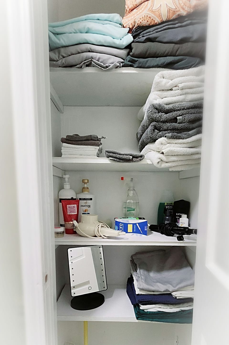 master bath linen closet