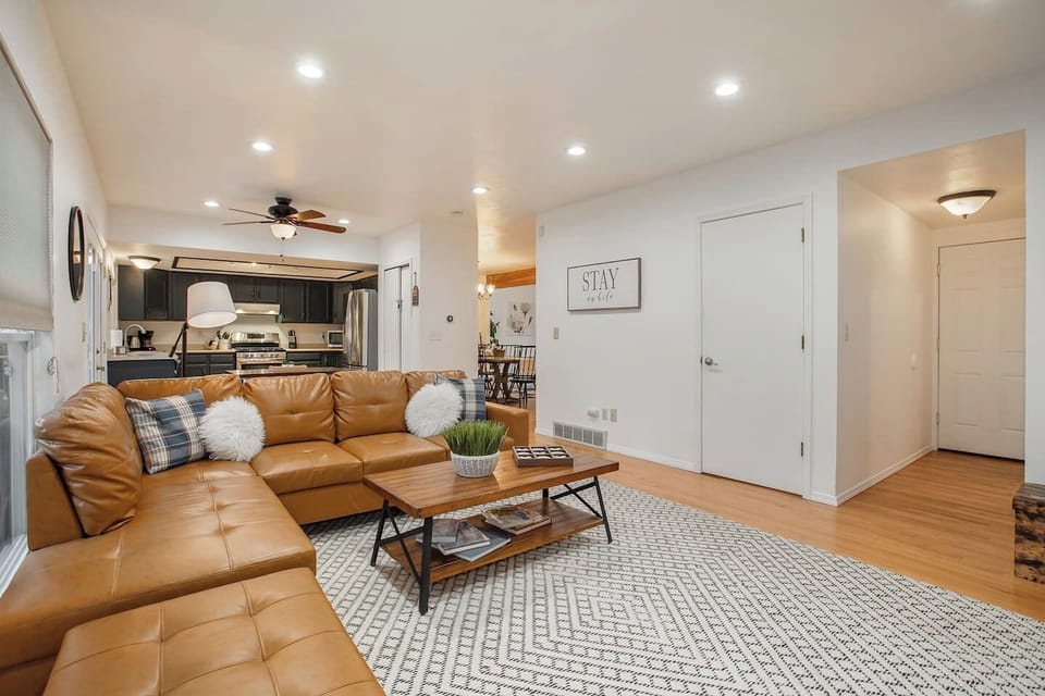 This spacious home can comfortably accommodate up to 11 guests, making it perfect for a family or group getaway.