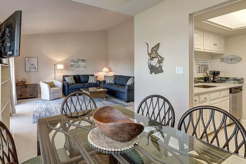Dining, Living, and Kitchen. 
