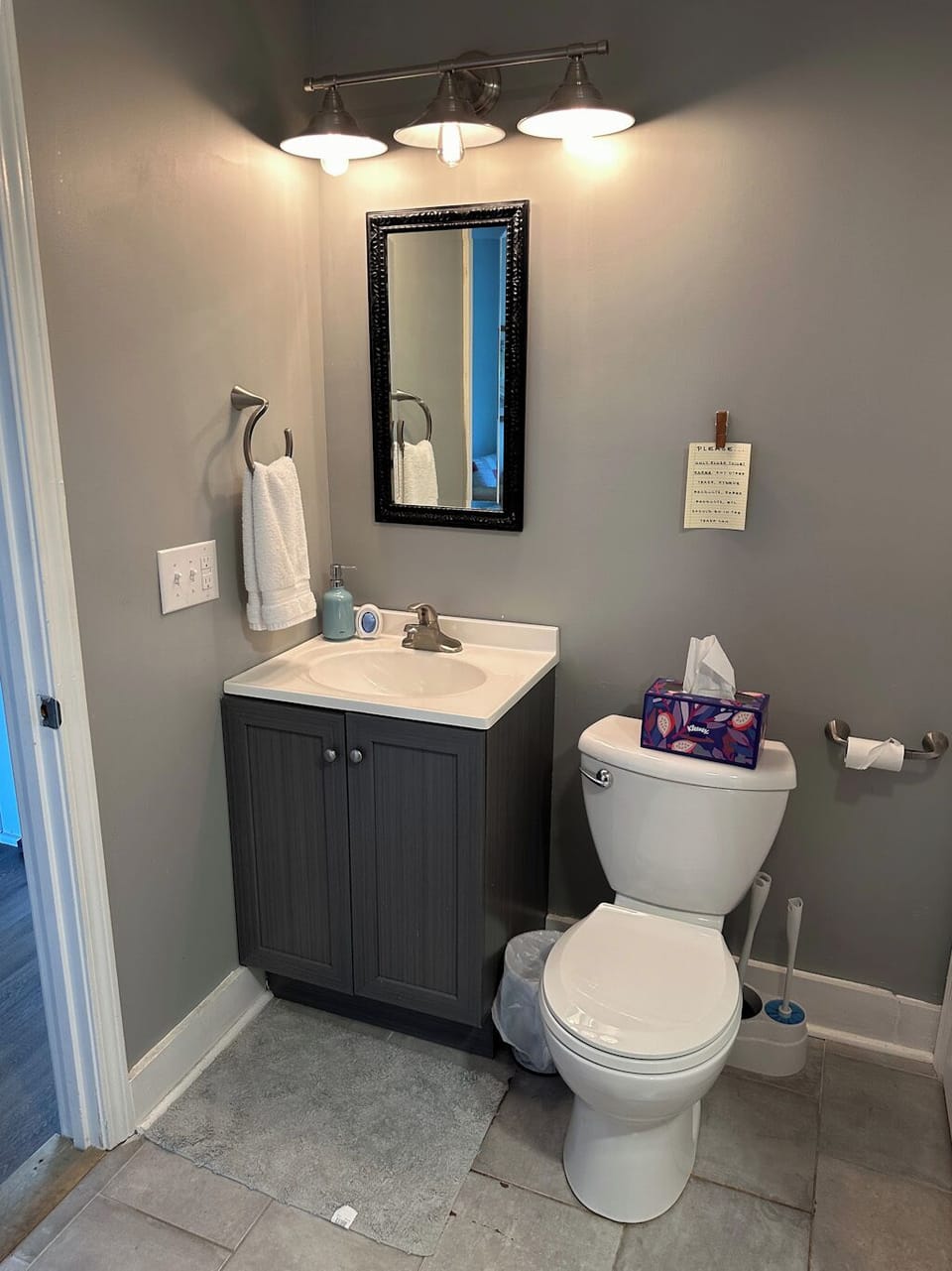 Bathroom number 1.