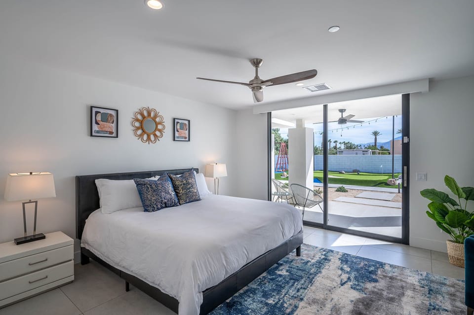 Enjoy the large King bedrooms with private patios and Smart TVs