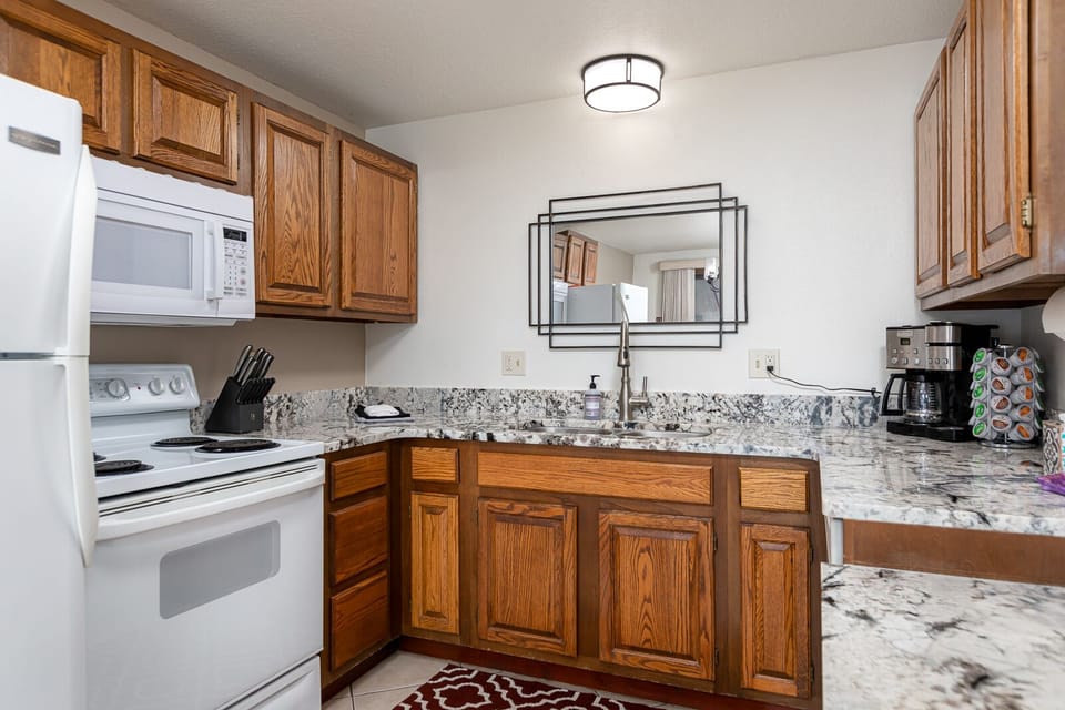 Fully-stocked kitchen