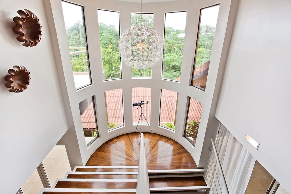 Stairwell to master bedroom.