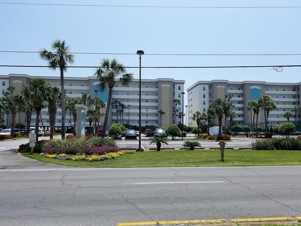 View of the Gulf Dunes property - The gulf dunes condos are centrally located and a fan favorite