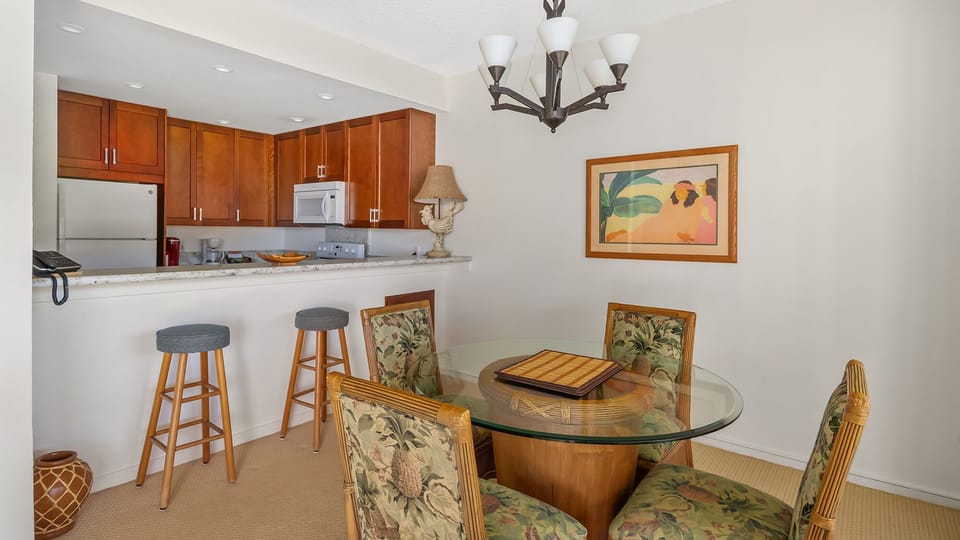 Poipu Sands at Poipu Kai Resort #418 - Dining Room & Kitchen - Parrish Kauai