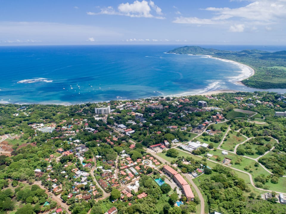 Overhead view of ocean