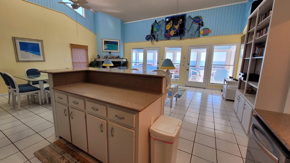 View of the sunroom from the kitchen