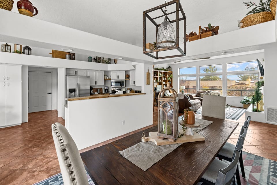 Expansive dining table