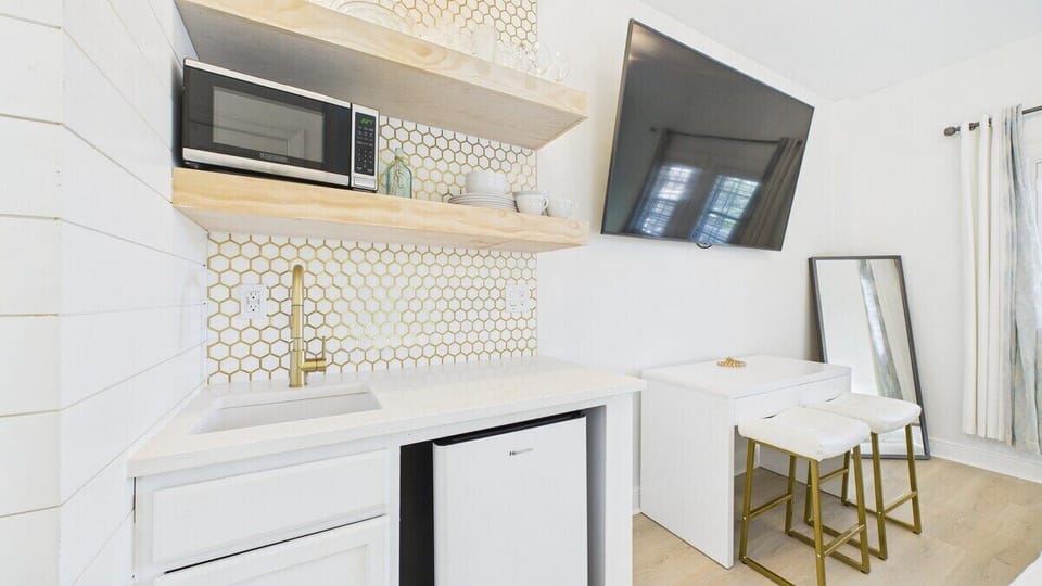 Stylish kitchenette in living area