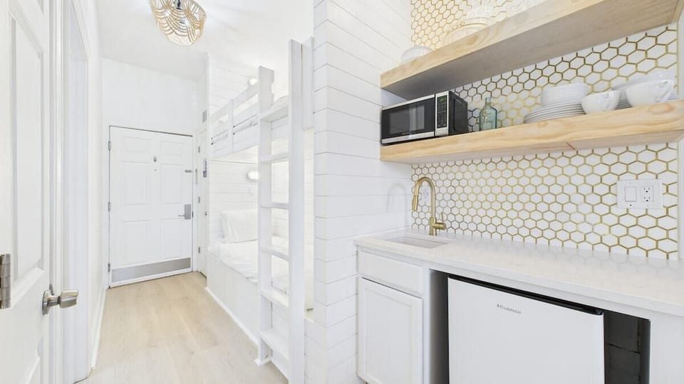 Kitchenette and bunk bed