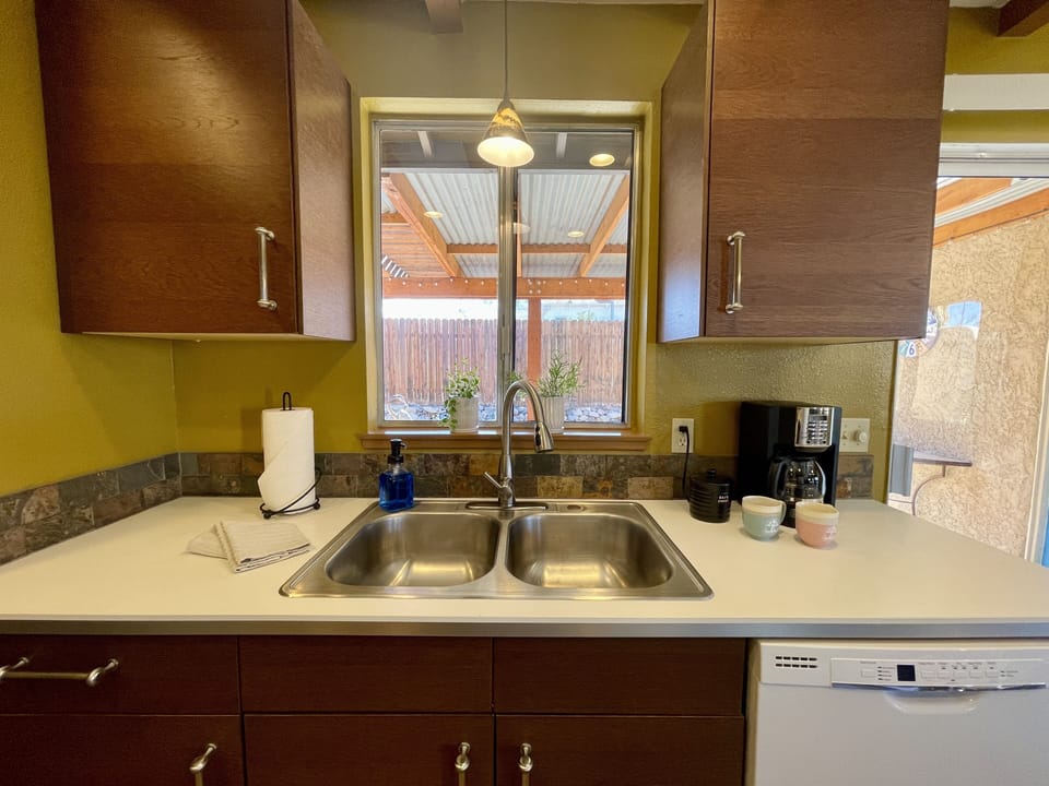 Courtyard views from the kitchen