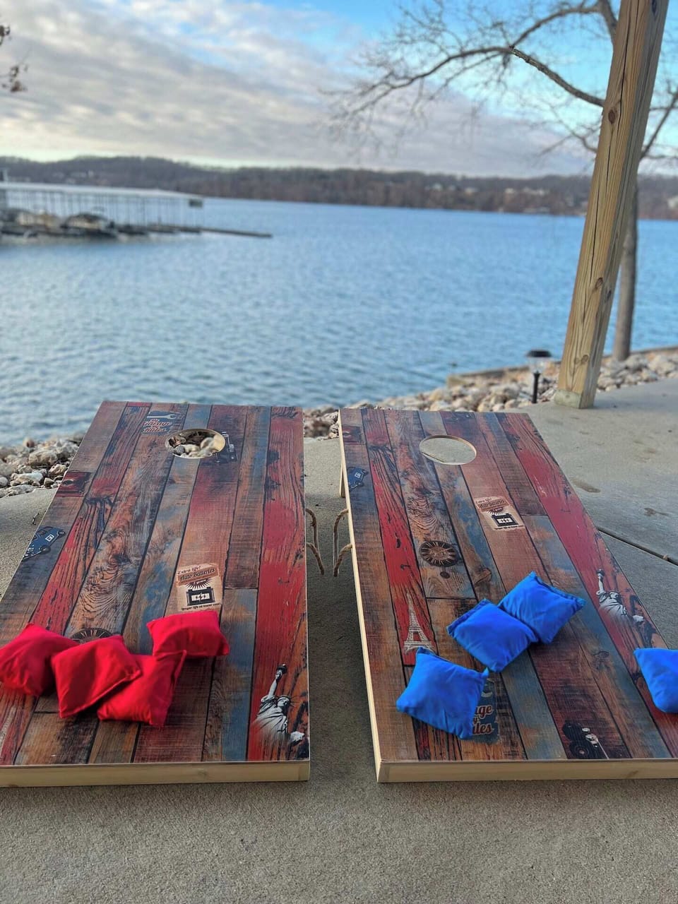 Plenty of games indoor and out! Cornhole, connect four, board games, card games and more!