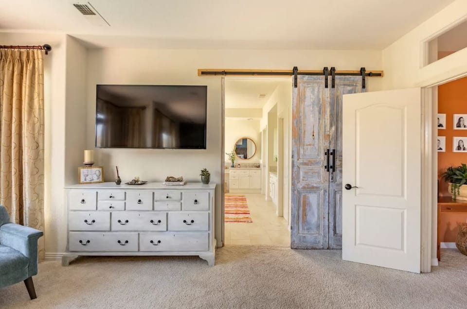 Master bedroom and master bath