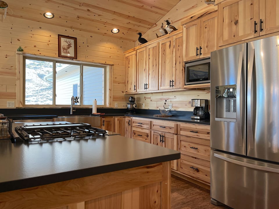 The well appointed kitchen is a chef's dream!