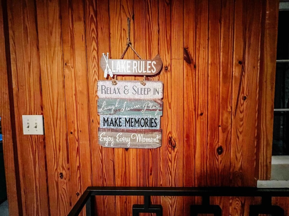 Lake life isn`t just a view- it`s a vibe. Relax, laugh often, dive in, and make memories that stick.