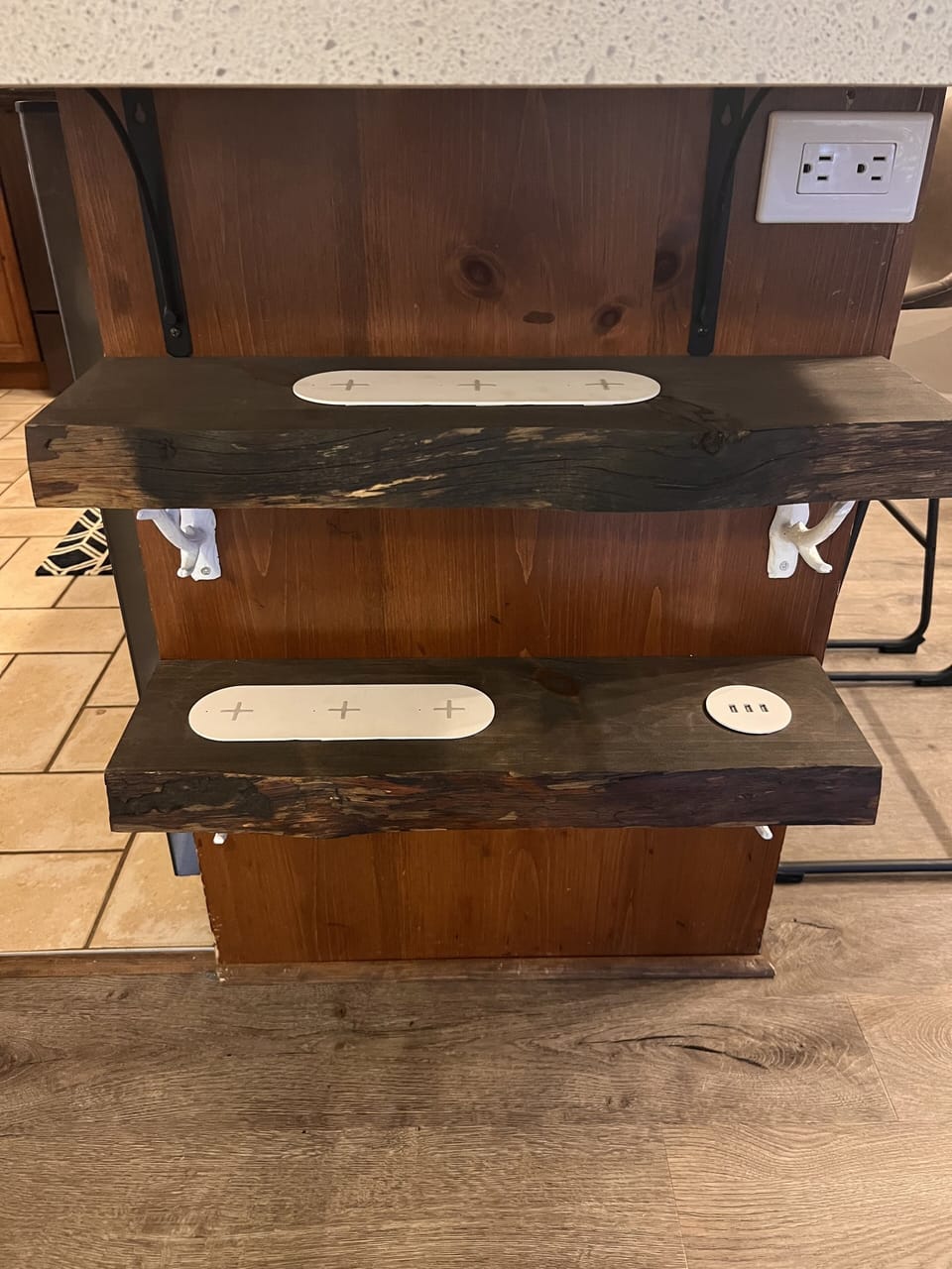 QI charging pads, and usb charging ports in both bedrooms and kitchen