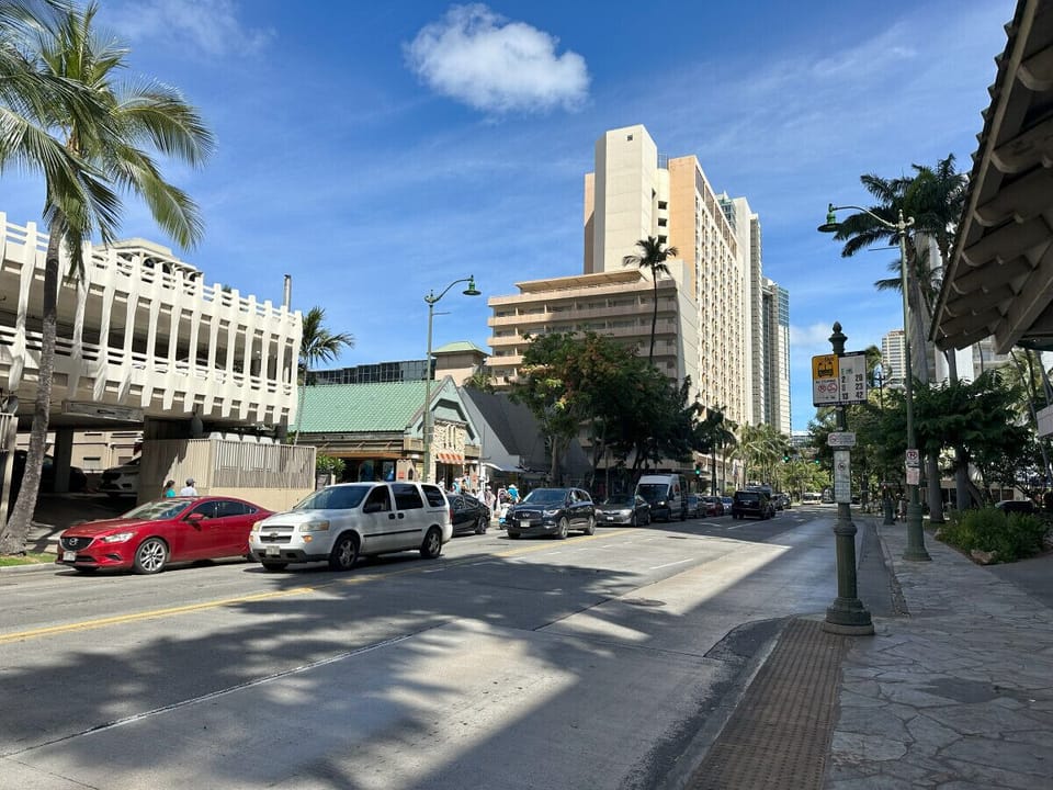 Bus stop located right in front of the condo (Kuhio Ave & Seaside Ave Stop)