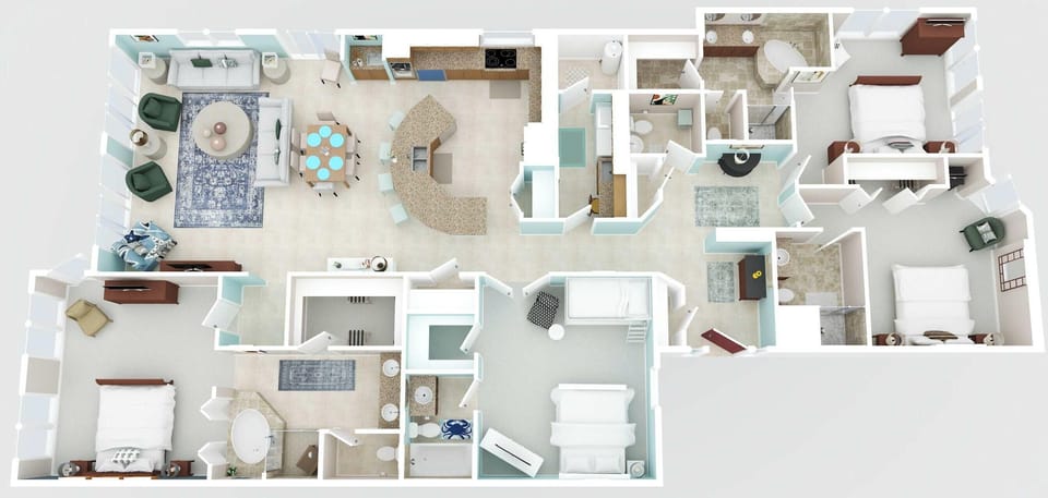 Mustique 1401 floor plan