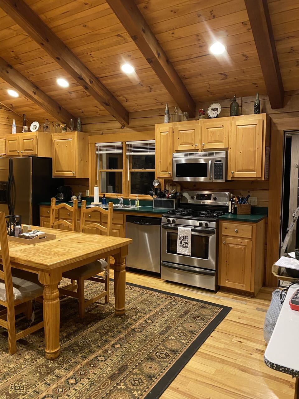 Gas Stove, dishwasher, fridge, microwave. 