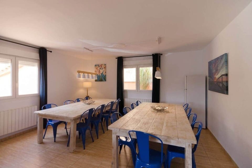 Dining area and living room