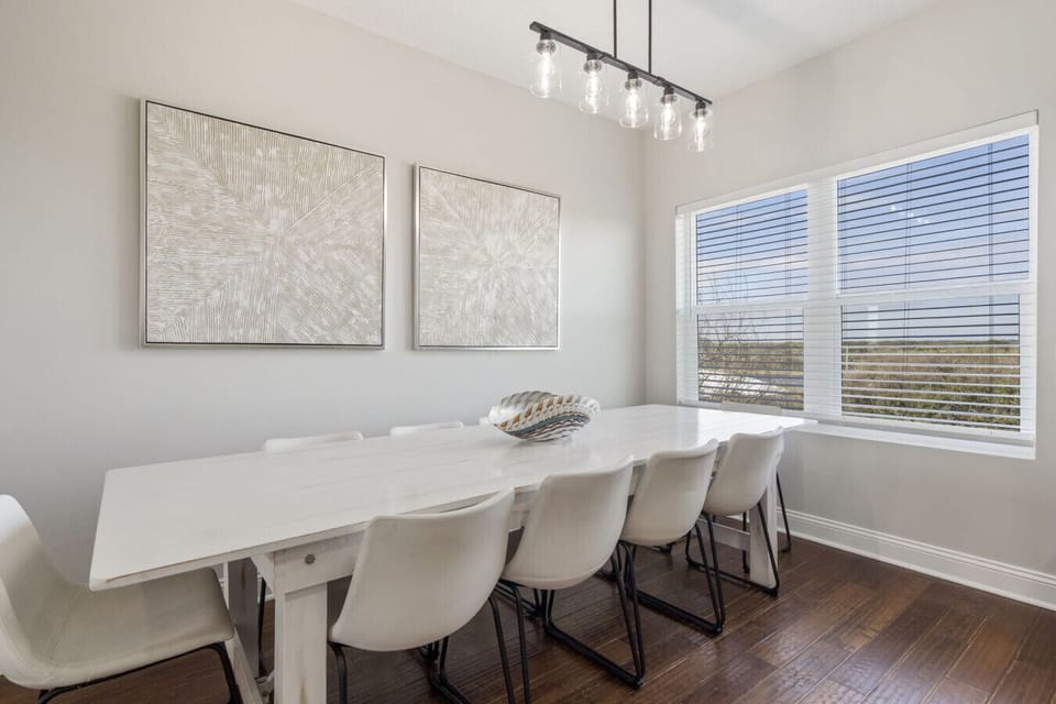 Dining area conveniently located near the kitchen