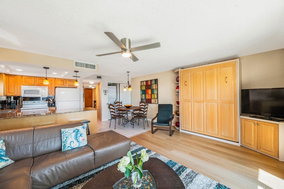 Living room and Murphy bed cabinet