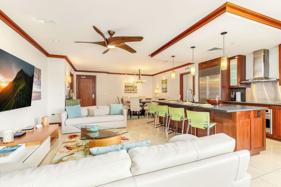 This spacious living room is made for vacation vibes