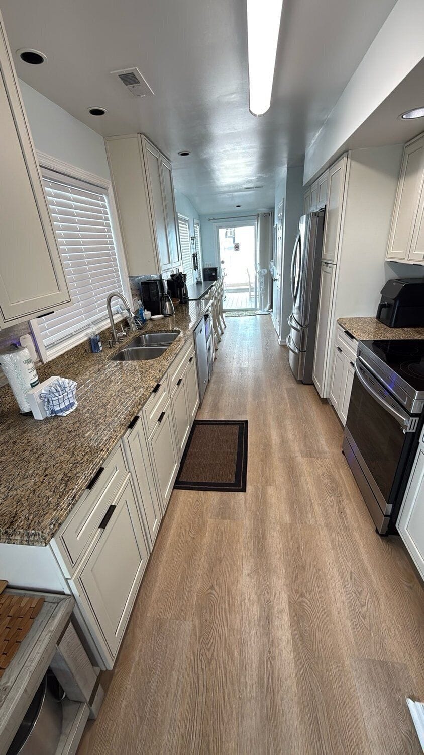 Kitchen with view to rear deck