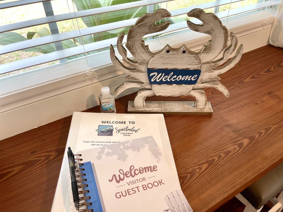 Please read the welcome book and sign our guest book