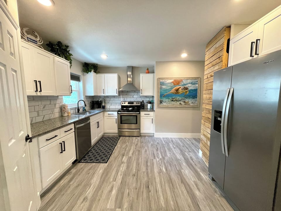 Fully stocked kitchen