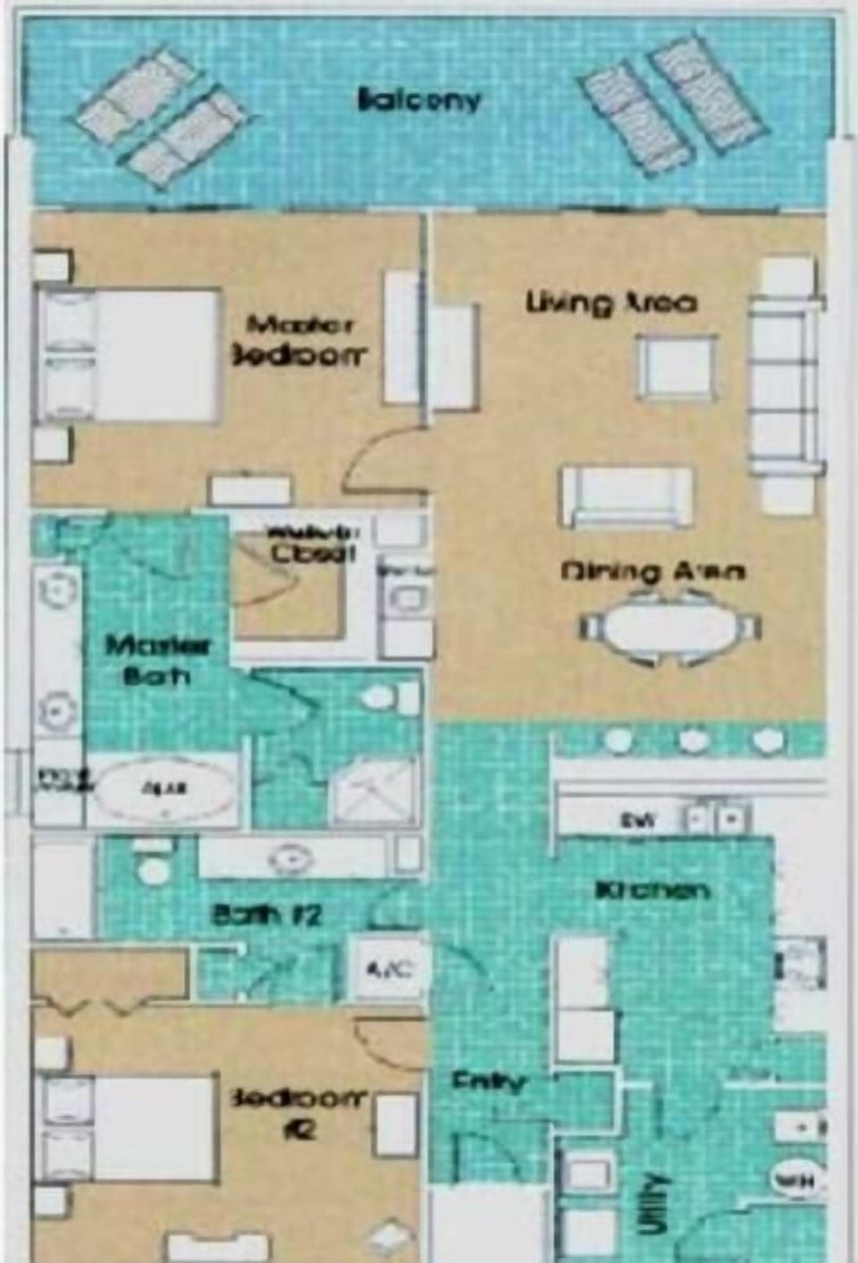 2 Bedroom Floor Plan