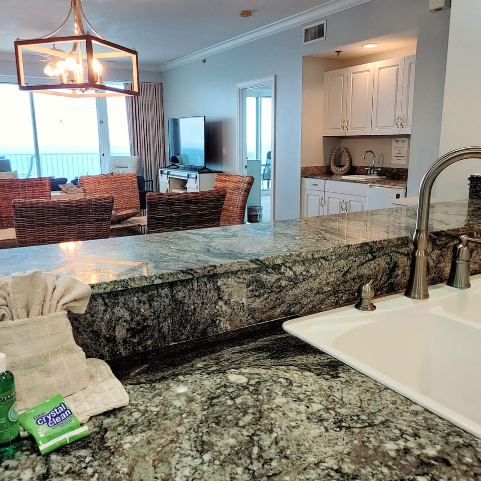 Kitchen View to Dining Room/Living Room/Wet Bar