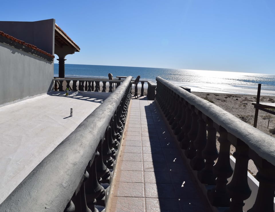 bridge from casita to upper deck on main house