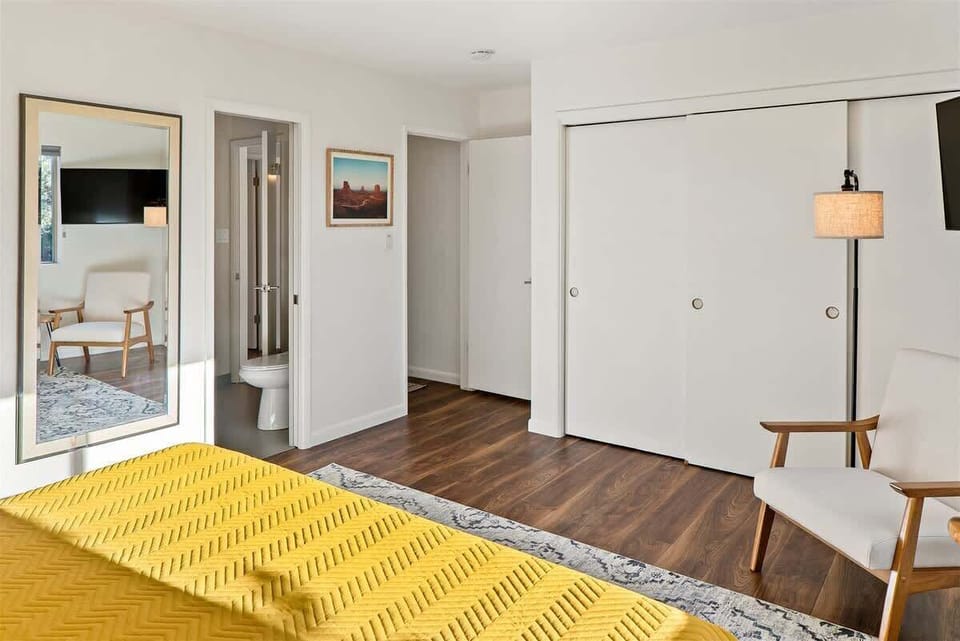 Private bathroom and closet space